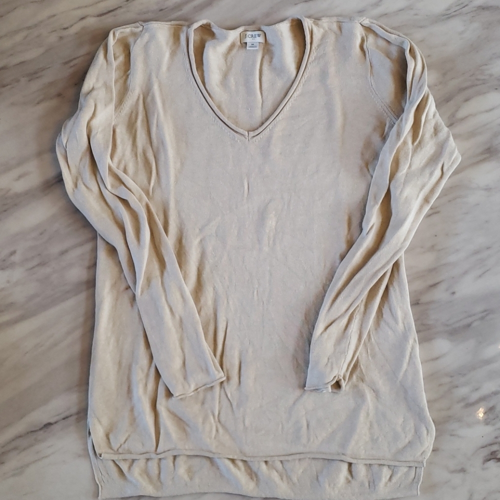 J Crew Factory linen blend sweater EUC